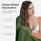 JML Pack of 4 Bath Towels, Large Microfiber Towel Set, Ultra Soft, Super - Image 5