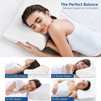 ZAMAT Memory Foam Pillow for Neck Pain Relief, Adjustable Orthopedic Ergonomic - Image 3