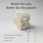 Sisal Body Exfoliator Glove 9", Natural Shower Mitt - Image 4
