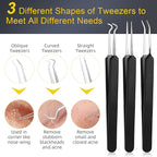 Pimple Popper Tool Kit, IUMAKEVP 15 PCS Professional Stainless Steel Blackhead - Image 2
