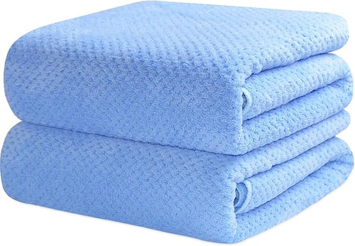 2 Pack Bath Towel Set, Waffle Bath Towel Set, Microfiber Super Soft Highly by Wuwahold
