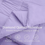 TEXARTIST Premium 2100 Series Queen Comforter All Season Breathable Lavender - Image 2