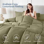 Sasttie California King Comforter Set, 7 Pieces Cal King Bed in a Bag, Complete - Image 2