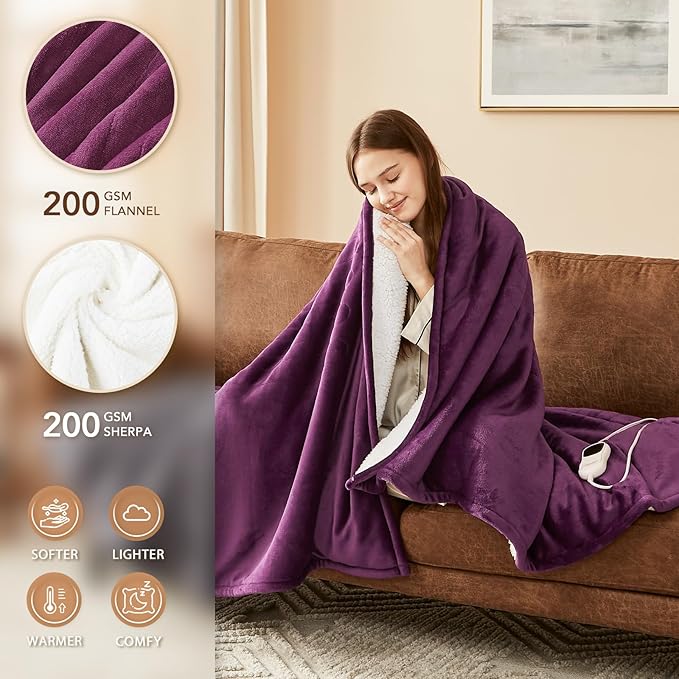 Homemate Electric Heated Blanket Full Size - Image 2