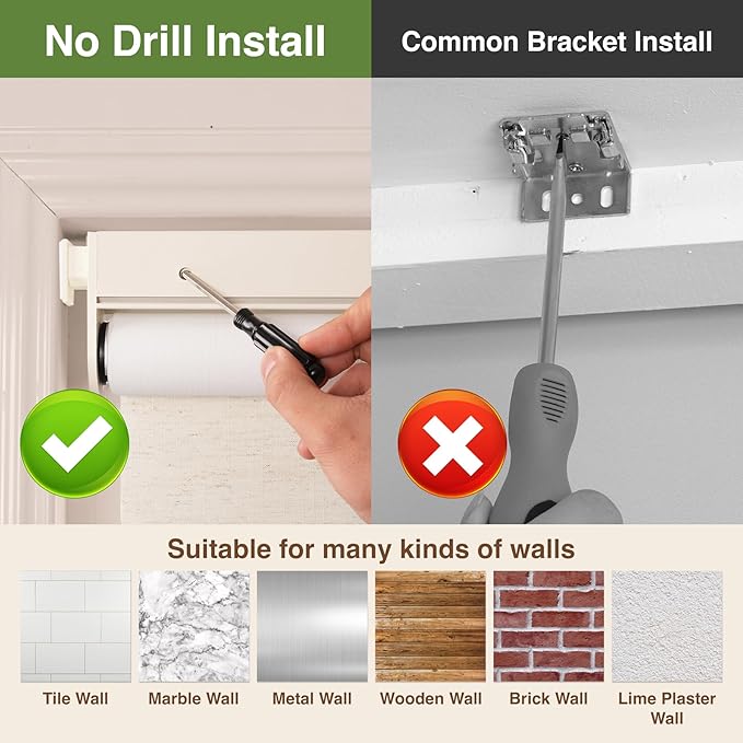 HESTIA No Drill Cordless Blackout Roller Shades Screwless Waterproof Shower - Image 5
