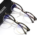 Blue Light Blocking Glasses Vintage Half Frame UV Clear Lens Anti Eyestrain by AOMASTE