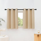 NICETOWN Beige Room Darkening Curtains Blackout 40 inch Curtains by NICETOWN
