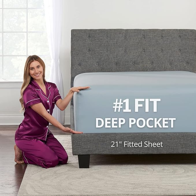 DeaLuxe Deep Pocket Full Fitted Sheet by DeaLuxeBedding