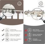 Sailstar Bathroom Light Fixtures, Brushed Nickel Vanity Light Over Mirror - Image 5
