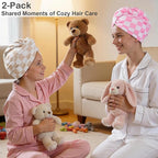 2 Pack Microfiber Hair Towel Wrap - Image 5
