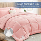 Sasttie Full Size Comforter Sets, 7 Pieces Bed in a Bag Full, Complete Bedding - Image 3