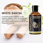 White Santal Fragrance Oil Essential Oil, MAYJAM 3.38FL.OZ White Santal Oil - Image 3