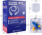 Dison 100Pairs Silicone Ear Plugs, 32dB Corded Reusable Earplugs - Image 3