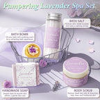 Spa Gifts for Women Bath Gift Set, Lavender Relaxing Spa Gift Baskets Home Bath - Image 5