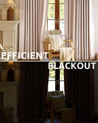 jinchan Chenille Blackout Curtains 108 Inches Long Light Pink Thermal Insulated - Image 3