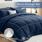 Sasttie Full Size Comforter Sets, 7 Pieces Bed in a Bag Full, Complete Bedding - Image 7