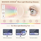 Madison Avenue Blue Light Blocking Glasses Anti Eyestrain UV Glare Blue Light - Image 4
