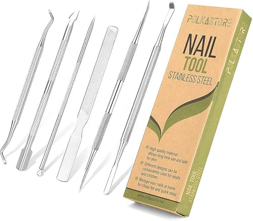 6-Pack Ingrown Toenail File and Lifters, Professional Surgical Stainless Steel by KuanStore