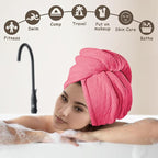 Microfiber Hair Towel Turban 3 Pack | Super Absorbent Quick Drying Hair Wrap - Image 7