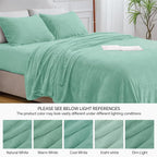 BEDELITE Flannel Sheets Queen Size Haze Blue - Image 9