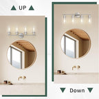 Espird Bathroom Vanity Light Fixtures Brushed Nickel, 4 Lights Rustic Farmhouse - Image 5