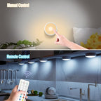 ILYXY Puck Lights with Remote, 6 Pack LED Under Cabinet Lighting Dimmable Push - Image 6