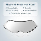 MoHern 2 Pcs Stainless Steel Gua Sha Tool, Gua Sha Facial Tools, Durable GuaSha - Image 2
