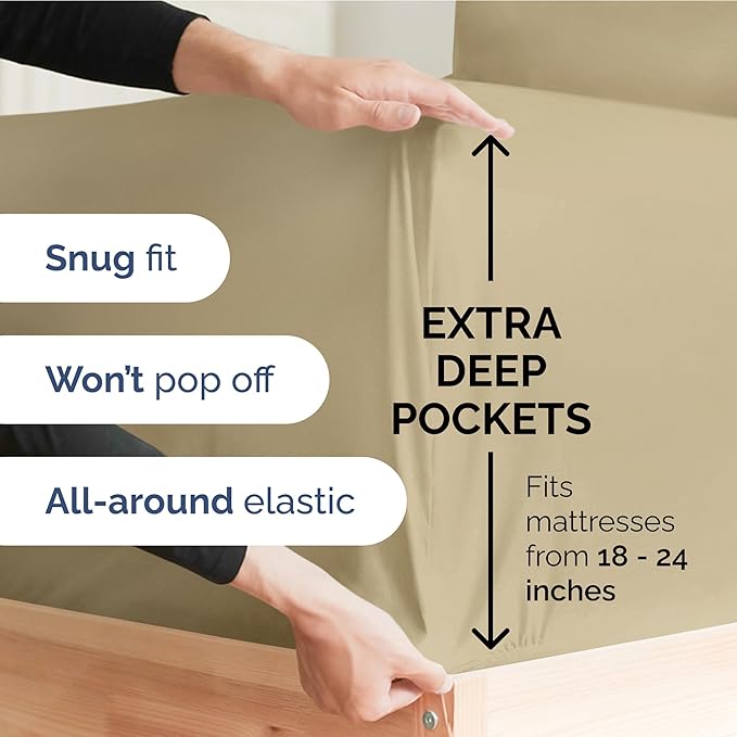Extra Deep Twin Sheet Set - Image 3