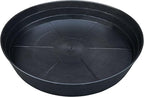 25 Inch Extra Large Plant Saucers, Extra-Deep 4.25 in Black Drip Trays by LWALRS