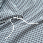 PinkMemory Blue Gingham Duvet Cover Set Queen 100% Washed Cotton Plaid - Image 7
