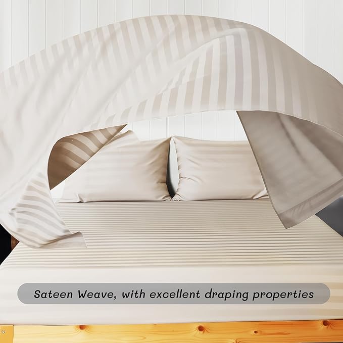 Cotton Flat Sheets Only, 600 TC 100% Cotton Flat Sheet Top Sheet Only, TwinXL - Image 9
