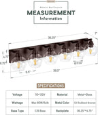 Oil Rubbed Bronze Bathroom Light Fixtures, 6-Light Bathroom Vanity Lights Over - Image 2