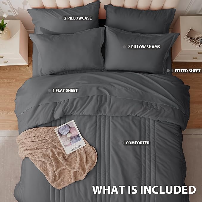 Full Comforter Set Dark Grey - Image 2