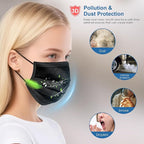 NNPCBT Black Disposable Face Masks 125 Pack, 3-Ply Breathable Mask - Image 4
