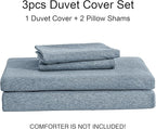 PURE ERA Jersey Knit Duvet Cover Set 100% T-Shirt Cotton Super Soft Comfy 3pc - Image 6