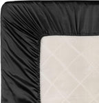 Homiest Black Satin Fitted Sheet King Size, Deep Pocket, Luxury & Ultra Soft - Image 6
