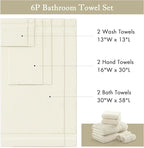 Madison Park Turkish 100% Cotton 600Gsm Luxury Premium Thick Soft Absorbent - Image 7