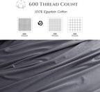 Cotton Flat Sheets Only, 600 TC 100% Cotton Flat Sheet Top Sheet Only, Cal King - Image 3