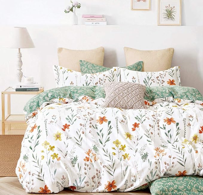 SLEEPBELLA Duvet Cover Queen, 600 Thread Count Cotton 3pcs Bedding Set Yellow by SLEEPBELLA