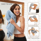 2 Pack Large Microfiber Hair Towel Wrap - Image 5