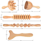 Komogir Wood Therapy Massage Tools 5-in-1 Lymphatic Drainage Massager - Image 6