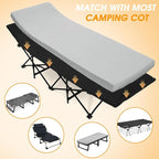 CYMULA Camping Cot Mattress 2in Memory Foam Sleeping Pad, Soft Warm Non-Slip - Image 3