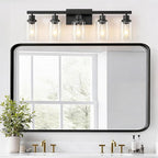 5-Light Black Bathroom Vanity Light, Modern Vanity Lighting Fixture - Image 8