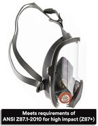 3M Full Facepiece Reusable Respirator 6800, Large Lens, ANSI High Impact Eye - Image 10