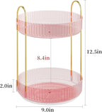 Rotating Makeup Organizer Countertop, Skincare Organizers, Spinning Perfume - Image 2
