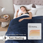 Wapaneus Heated Blanket Electric Blanket 62" x 84" Twin Size - Image 3