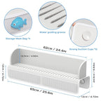 Splash Guard for Bathtub Kids, Toy Tray Caddy Holder Storage, Bath Toy Storage - Image 2