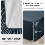 CozyLux Satin Sheets King Size Sheet Set - Image 4