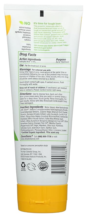 Alba Botanica Acnedote Maximum Strength Face & Body Scrub - Image 2