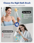 Back Scrubber Body Shower Brush: Anti Slip Long Handle Bath Brush - Image 6